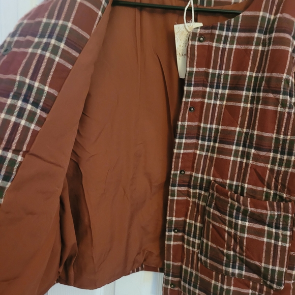 Hem & Thread Rust Plaid Jacket - Picture 3 of 9